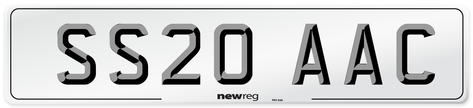 SS20 AAC Number Plate from New Reg